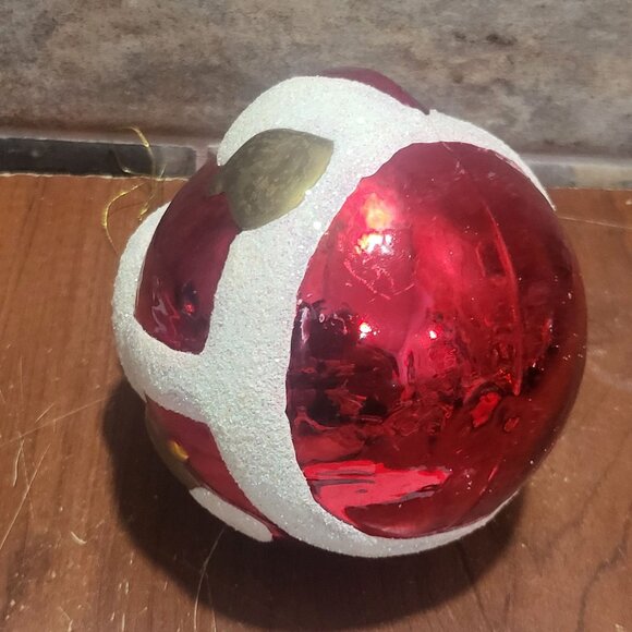 Vintage Blown Glass Roly Poly Santa Claus Ornament - Picture 6 of 9